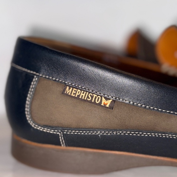 Mephisto Men’s Badaurd Cool-Air Leather Loafers Brown Nubuck Black Calf Size 9.5 main image 9
